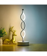 Touch Control Table Lamp-Spiral Modern Bedside Lamp with 3 Colors of LED... - $69.27 CAD