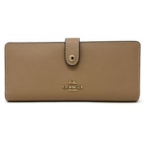 Coach Slim Wallet in Taupe Leather CH410 New With Tags - £173.98 GBP