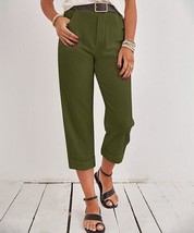 E-Retro Army Green Pocket Straight-Leg Pants (XXL) - £11.54 GBP