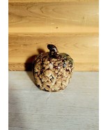 Vintage Fall Brown Cream Pumpkin Ceramic Halloween Decoration Drip Pattern - $27.32 CAD