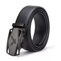 Men Geniune Cowhide Leather Belt Automatic Buckle - £16.76 GBP