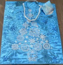 Cute Snowflake Christmas Tree Design Gift Bag - Mettalic Blue - BRAND NEW - NICE - £3.87 GBP