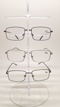 Reading Glasses +1.00 strength Rectangular Retro Metal Frame Full Lens U... - $253.35 MXN