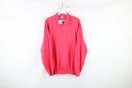 NOS Vintage 90s Asics Mens Large Spell Out Collared Pullover Polo Shirt Pink - £46.89 GBP