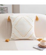  Set of 2 Boho Throw Pillow Covers 22x22,Beige 22" x 22" (Pack of 2) Yellow - $40.67