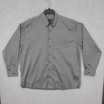 Jos A Bank Traveler&#39;s Collection Men&#39;s Dress Shirt Long Sleeve Gray Size... - $19.13