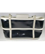 Maxx New York Black + White PVC and Leather Handbag with Gold Studs  - $1,008.89 MXN