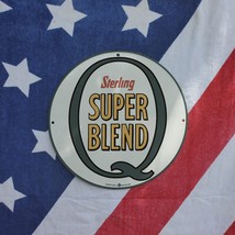 Vintage 1938 Quaker State Sterling Super Blend Oil Porcelain Gas &amp; Oil Sign - £98.75 GBP