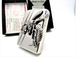 Venom BIG Hornet Bee 2 Sides Metal ZIPPO Nickel Silver 2019 MIB Rare - £111.21 GBP