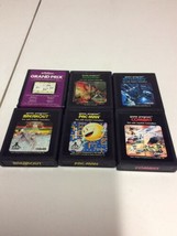Atari 2600 Game Lot of 6 Pac Man Asteroids Breakout Berzerk Combat Teste... - $19.95