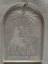 Christmas Acrylic Ornament Hallmark Holiday Highlights 1980 Three Wise Men Kings - £3.19 GBP