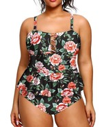 Yonique Plus Size Swimsuits for Women Tummy Control Two Piece Bathing Suits - $31.48 CAD