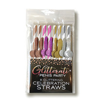Glitterati Penis Party Cocktail Celebration Straws 8-Pack - £12.78 GBP