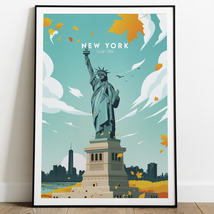 New York Poster | United States Print, Statue of Liberty Wall Art &amp; Gift Idea - £20.65 GBP+