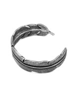Valkyrie Feather Cuff Bracelet Silver Surgical Stainless Steel Viking Wa... - £26.06 GBP