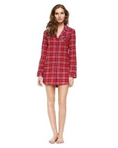 Juicy Couture Plaid cotton Flannel Nightshirt PJ gown sleepshirt XS $78 new - £27.69 GBP