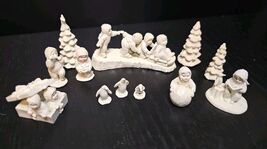 Dept 56 Snowbabies Pewter Miniature Figurine Lot Trees Penguins Christma... - $1,111.92 MXN