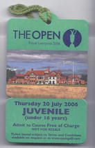 2006 British Open Ticket Thursday July 20th 1st Tournament Round Tiger Woods Win - £262.83 GBP