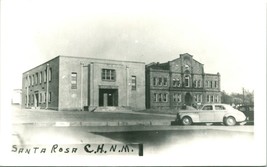 RPPC Santa Rosa New Mexico NM Court House Street View w Car UNP Postcard P10 - £20.17 GBP