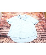 St. Somewhere Margarita Men&#39;s Light Blue Short Sleeve Button-Up Shirt M - £8.75 GBP