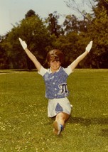 Vintage Cheerleader in a Split, Arms in the Air - Original Snapshot  - $148.18 MXN