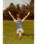 Vintage Cheerleader in a Split, Arms in the Air - Original Snapshot  - $147.96 MXN