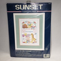 Sunset Birth Record for Baby Counted Cross Stitch Kit  #13650 Sealed NOS - $16.95
