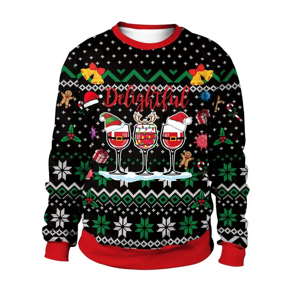 Ugly Christmas s Green Jumpers 3D Funny Printed Holiday Party Xmas Sweat... - $140.66