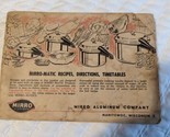 Vintage Mirro-Matic Recipes, Directions, Timetables Booklet - $4.94