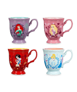 Disney Store Princess Flower Mug Ariel Snow White Rapunzel Cinderella 2017 - £47.17 GBP