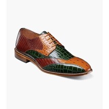Stacy Adams Tristano Modified Bike Toe Oxford Shoes Green Multi 25694-340 image 10