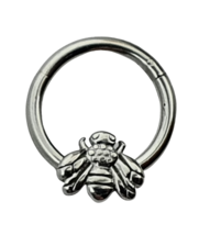 Bumble Bee Nose Septum Ring 16g (1.2mm) 8mm Hinged Clicker Daith Rook Earring - £9.79 GBP