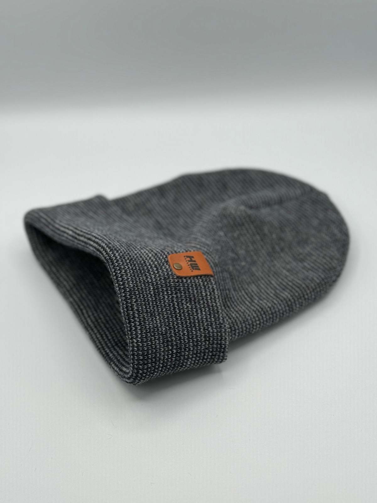 HAAKWEAR Classic Fusion Cuffed Beanie - Black / Gray, Made in USA - $29.00