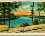 Looking Up Ohio River Louisville Kentucky KY Linen Postcard I5 - $3.91