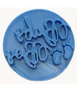 Baby Boy Words With Feet Script Font Cookie Stamp Embosser USA PR4007 - $56.18 MXN