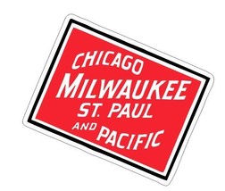 Chicago Milwaukee Railroad Sticker R7103 Railroad Railway Train Sign - $2.70+