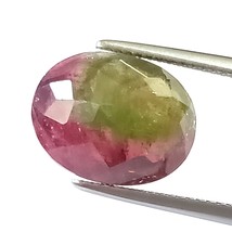 7.65 Cts., Bi Colour Tourmaline ,Bi Color Tourmaline Oval, Oval Bicolor Tourmali - £99.68 GBP