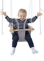 Canvas Baby Swing by Cateam - Gray- Wooden Hanging Swing Seat Chair for Baby - £30.95 GBP