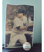 MLB New York Yankees Brian McCann Signed Ball And Poster Sponsored By Oakley