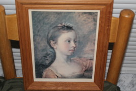 Vintage Portrait of Young Lady Print in Wooden Frame 12x10 - $81.00