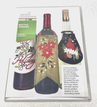 Anita Goodesign Embroidery Pattern Holiday Bottle Aprons - $12.38