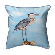 Betsy Drake Blue Heron on Stump Extra Large Pillow 22 X 22 - £55.38 GBP