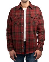 Jachs Mens Flannel Shirt Red Multicolor Plaid Long Sleeves Pockets Stretch - $725.95 MXN