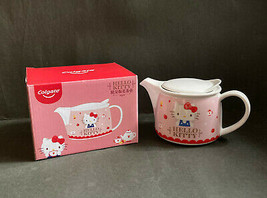 New Colgate x Sanrio Hello Kitty Ceramic Teapot with Tea Strainer Set NIB - $35.00
