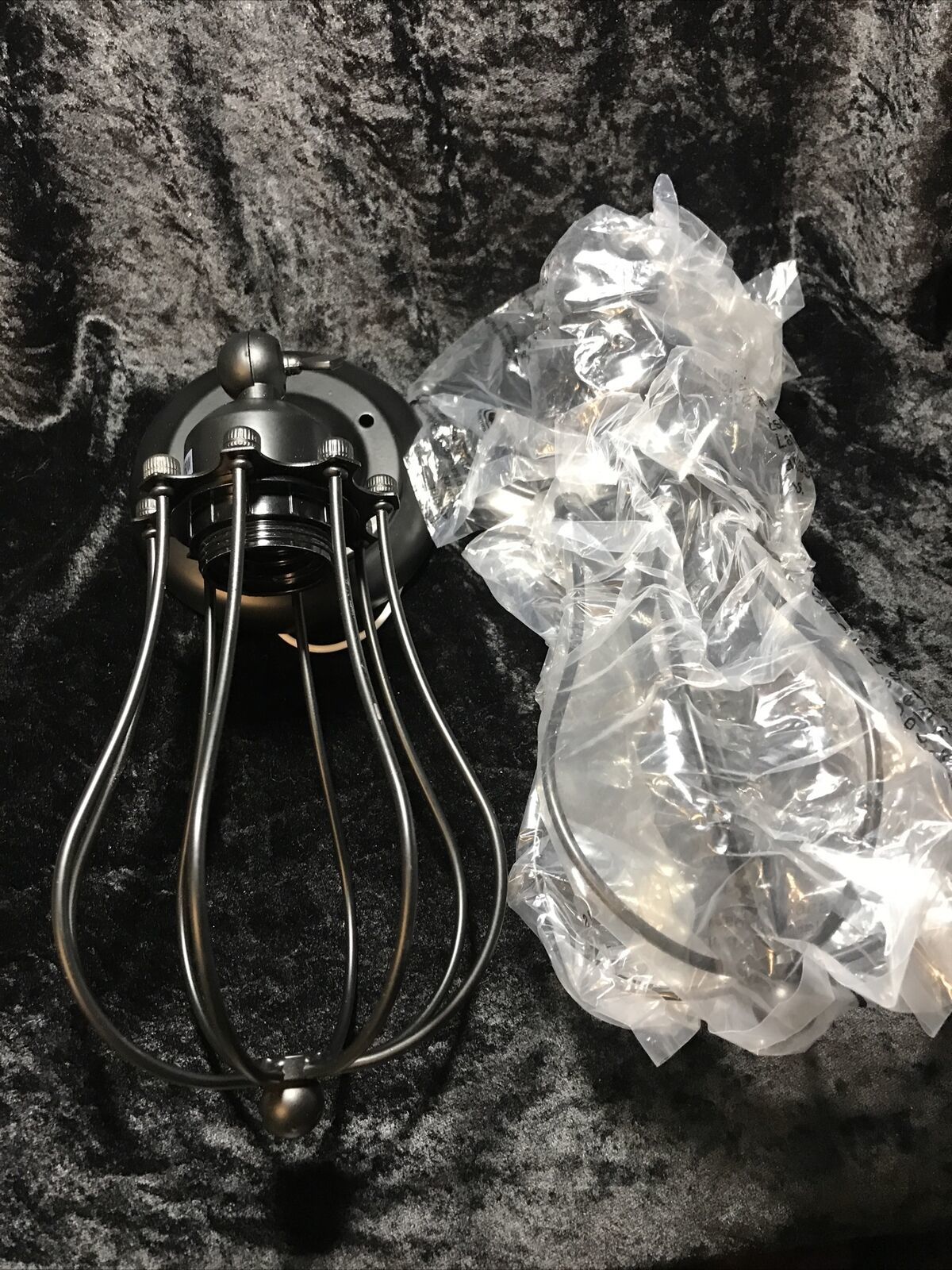 Industrial Retro Vintage Sconce Wire Cage Wall Light Metal Fixture Home ... - $9.89