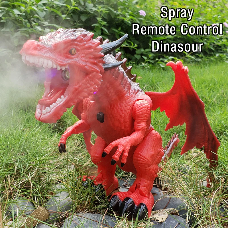 Spray RC Dinosaur Toys for Kids Remote Control Robot with Sounds Light Simulated - £33.21 GBP+