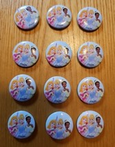 Disney Princesses Magnets Set of 12 1 inch Cinderella Sleeping Beauty Tiana - $23.73