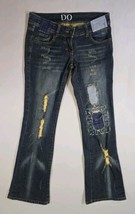 Do Denim Bootcut Flare Jeans Blue Distressed Patched Womens Sz. 26 (30x3... - £23.55 GBP