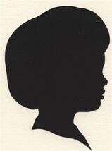 Young Girl Silhouette on 5" x 7" Backer Board - $9.90
