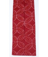 KNOTTERY Straight Edge SUIT TIE Burgundy Prints 100% COTTON Free Shipping - £50.66 GBP